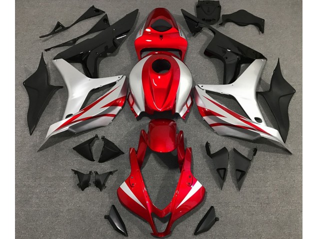 2007-2008 Red and Silver OEM Style Honda CBR600RR Fairings for Sale 2007-2008 Red and Silver OEM Style Honda CBR600RR Fairings for Sale