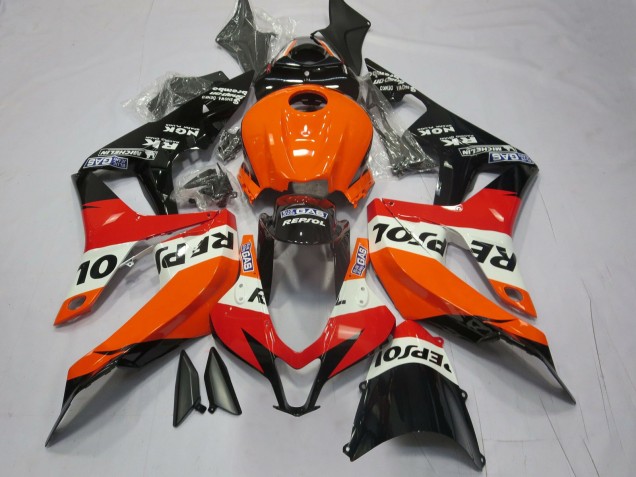 2007-2008 Vibrant Orange Repsol Honda CBR600RR Fairings for Sale