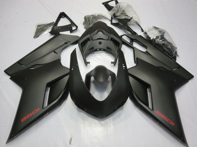 2007-2012 Matte Black Ducati 848 1098 1198 Fairings for Sale 2007-2012 Matte Black Ducati 848 1098 1198 Fairings for Sale