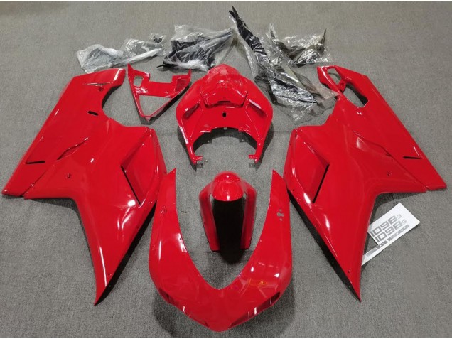 2007-2012 Plain Gloss Red Ducati 848 1098 1198 Fairings for Sale 2007-2012 Plain Gloss Red Ducati 848 1098 1198 Fairings for Sale