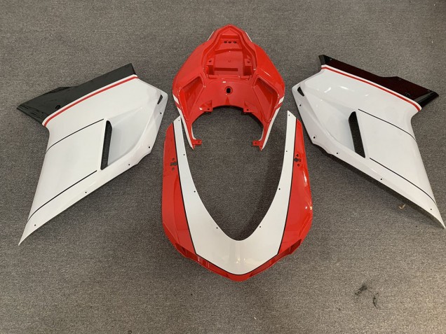 2007-2012 Red White Ducati 848 1098 1198 Fairings for Sale 2007-2012 Red White Ducati 848 1098 1198 Fairings for Sale