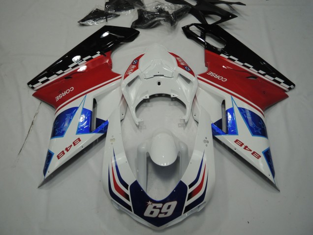 2007-2012 Star Blue Ducati 848 1098 1198 Fairings for Sale 2007-2012 Star Blue Ducati 848 1098 1198 Fairings for Sale