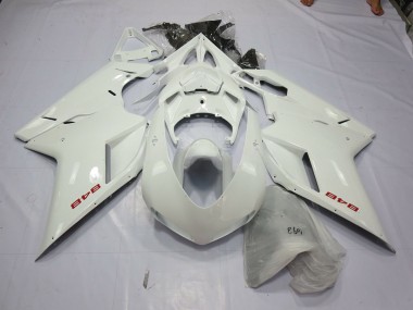 2007-2012 White Pearl Ducati 848 1098 1198 Fairings for Sale