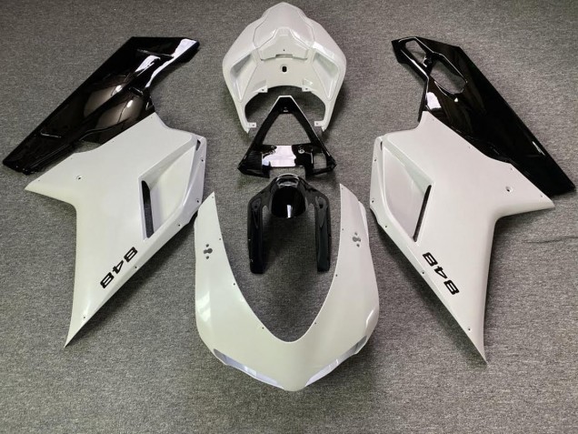 2007-2012 White Pearl and Black Ducati 848 1098 1198 Fairings for Sale