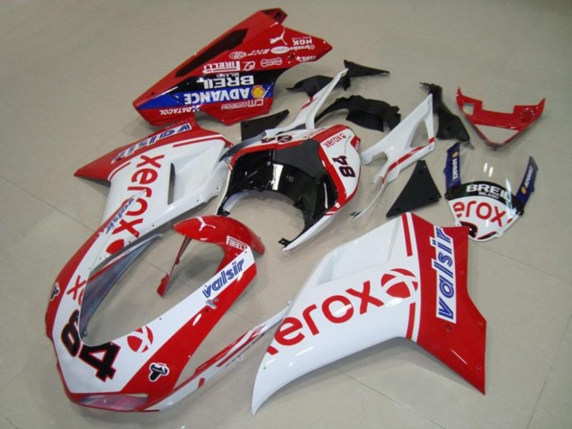 2007-2012 White Xerox Ducati 848 1098 1198 Fairings for Sale 2007-2012 White Xerox Ducati 848 1098 1198 Fairings for Sale