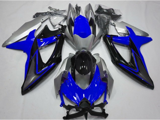 2008-2010 Blue and Silver Suzuki GSXR 600-750 Fairings for Sale 2008-2010 Blue and Silver Suzuki GSXR 600-750 Fairings for Sale