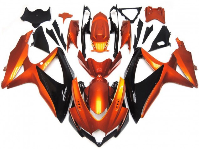2008-2010 Bronze Orange and Black Suzuki GSXR 600-750 Fairings for Sale 2008-2010 Bronze Orange and Black Suzuki GSXR 600-750 Fairings for Sale