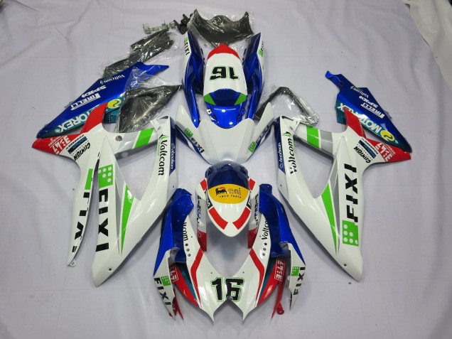 2008-2010 Fixi Blue Suzuki GSXR 600-750 Fairings for Sale 2008-2010 Fixi Blue Suzuki GSXR 600-750 Fairings for Sale