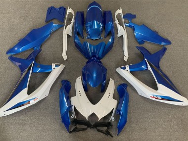 2008-2010 OEM Style Blue and White Suzuki GSXR 600-750 Fairings for Sale