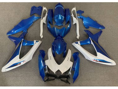 2008-2010 OEM Style Blue and White Suzuki GSXR 600-750 Fairings for Sale