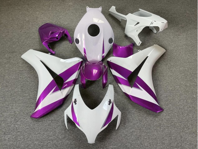 2008-2011 Gloss White & Purple Trim Honda CBR1000RR Fairings for Sale