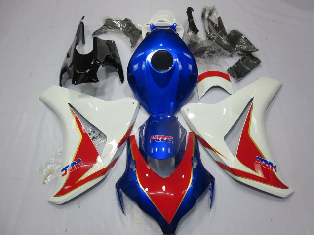 2008-2011 White Red and Deep Blue Honda CBR1000RR Fairings for Sale 2008-2011 White Red and Deep Blue Honda CBR1000RR Fairings for Sale