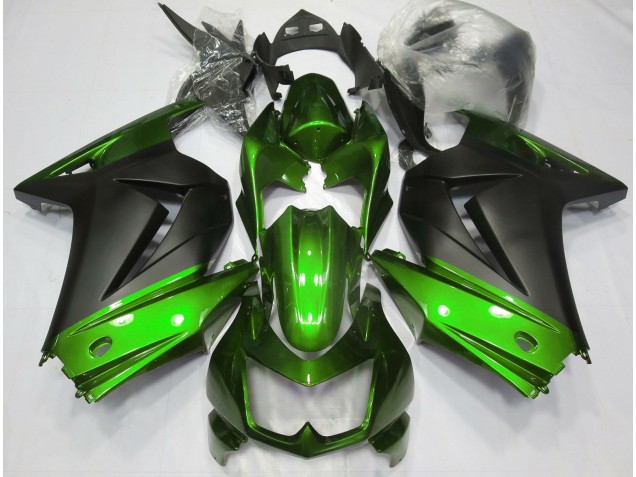 2008-2013 Green and Matte Black Kawasaki Ninja 250 Fairings for Sale