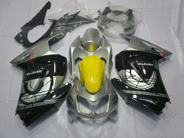 2008-2013 Silver and Black Kawasaki Ninja 250 Fairings for Sale 2008-2013 Silver and Black Kawasaki Ninja 250 Fairings for Sale