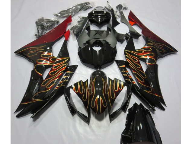 2008-2016 Custom Flame Yamaha R6 Fairings for Sale 2008-2016 Custom Flame Yamaha R6 Fairings for Sale
