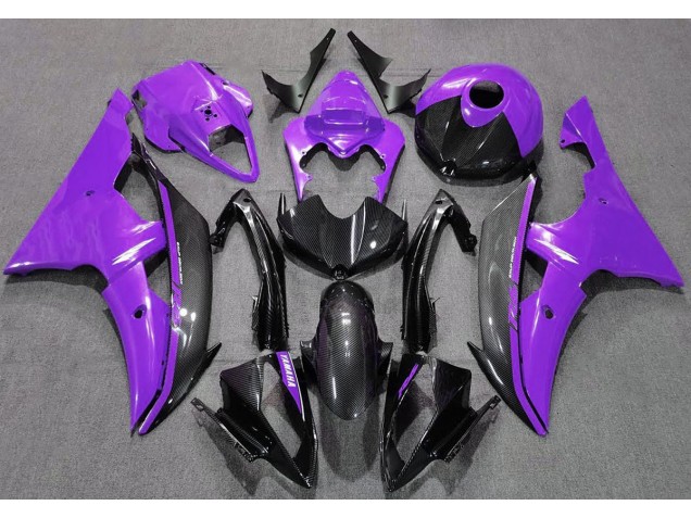 2008-2016 Gloss Purple and Carbon Yamaha R6 Fairings for Sale 2008-2016 Gloss Purple and Carbon Yamaha R6 Fairings for Sale