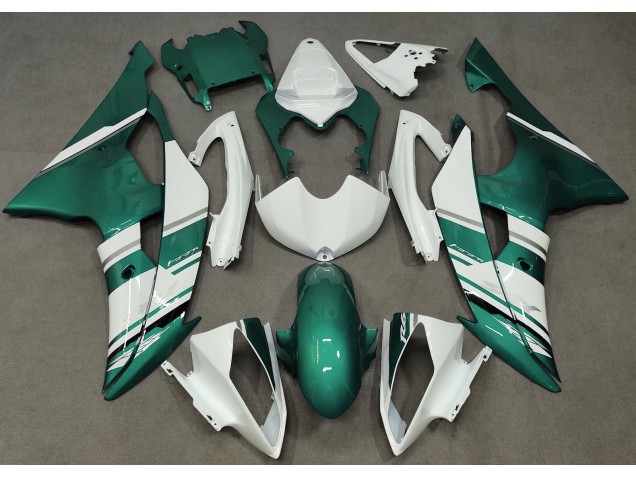 2008-2016 Gloss White and Seafoam Green OEM Style Yamaha R6 Fairings for Sale 2008-2016 Gloss White and Seafoam Green OEM Style Yamaha R6 Fairings for Sale