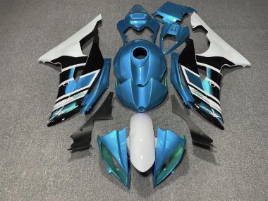 2008-2016 Light Blue Black and White OEM Style Yamaha R6 Fairings for Sale