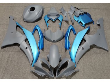 2008-2016 Matte Grey & Sky Blue Yamaha R6 Fairings for Sale