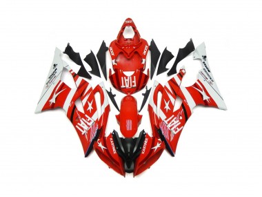 2008-2016 Red and White with Stars Yamaha R6 Fairings for Sale