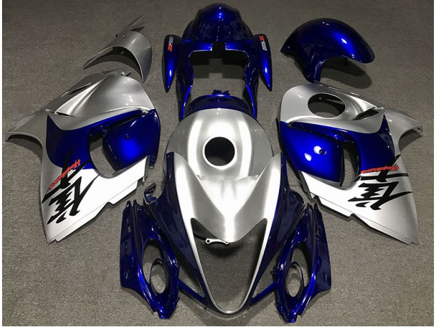 2008-2019 Gloss Silver and Blue Suzuki GSXR 1300 Fairings for Sale 2008-2019 Gloss Silver and Blue Suzuki GSXR 1300 Fairings for Sale
