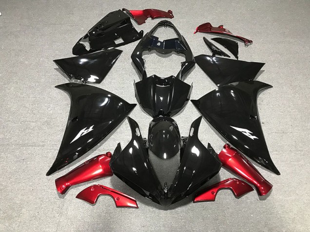 2009-2012 Gloss Black & Red Yamaha R1 Fairings for Sale 2009-2012 Gloss Black & Red Yamaha R1 Fairings for Sale
