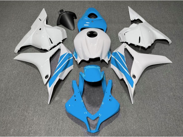 2009-2012 Light Blue and White Side Stripe Honda CBR600RR Fairings for Sale