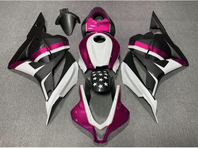 2009-2012 Matte Black and Pink Star Honda CBR600RR Fairings for Sale