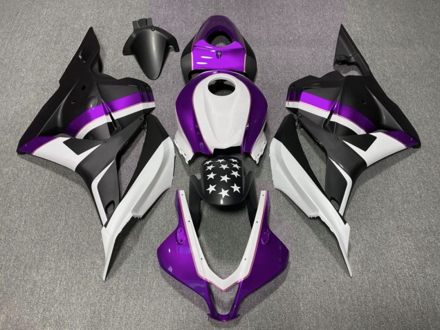 2009-2012 Matte Black and Purple Star Honda CBR600RR Fairings for Sale