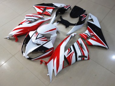 2009-2012 Red White Zagg Kawasaki ZX6R Fairings for Sale