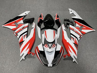 2009-2012 Red White and Black Zag Kawasaki ZX6R Fairings for Sale