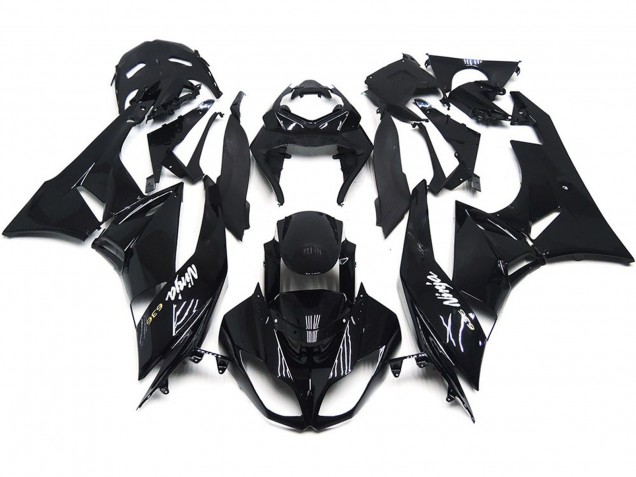 2009-2012 Slick Gloss Black Kawasaki ZX6R Fairings for Sale