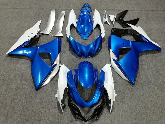 2009-2016 Blue White and Silver Suzuki GSXR 1000 Fairings for Sale 2009-2016 Blue White and Silver Suzuki GSXR 1000 Fairings for Sale