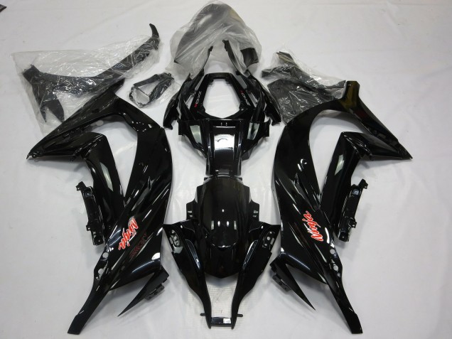 2011-2015 Gloss Black Red Kawasaki ZX10R Fairings for Sale