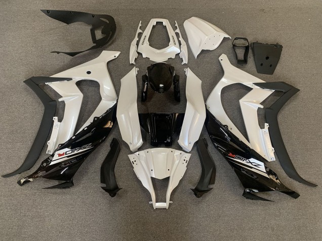 2011-2015 Pearl White & Black Kawasaki ZX10R Fairings for Sale 2011-2015 Pearl White & Black Kawasaki ZX10R Fairings for Sale