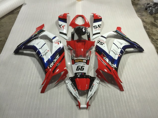 2011-2015 Red blue and White Race Kawasaki ZX10R Fairings for Sale 2011-2015 Red blue and White Race Kawasaki ZX10R Fairings for Sale