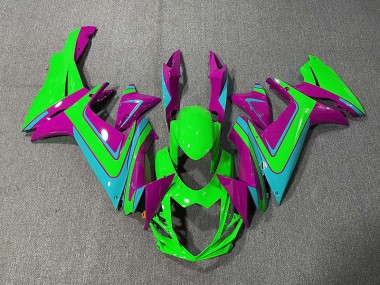 2011-2020 Green Light Blue and Magenta Suzuki GSXR 600-750 Fairings for Sale