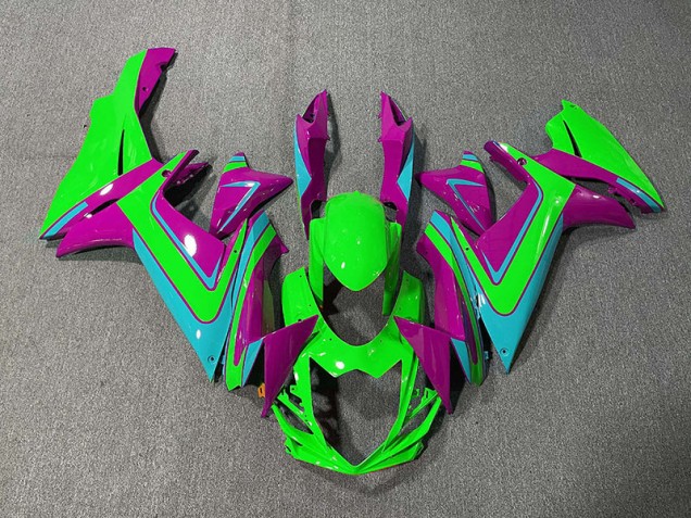 2011-2020 Green Light Blue and Magenta Suzuki GSXR 600-750 Fairings for Sale
