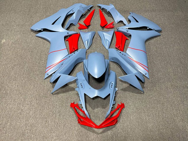2011-2020 Matte Sky Blue & Red Suzuki GSXR 600-750 Fairings for Sale