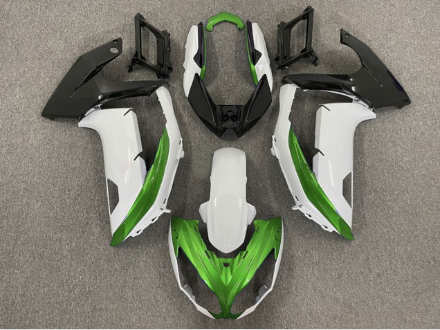 2012-2016 Gloss White & Green Kawasaki Ninja 650R Fairings for Sale 2012-2016 Gloss White & Green Kawasaki Ninja 650R Fairings for Sale