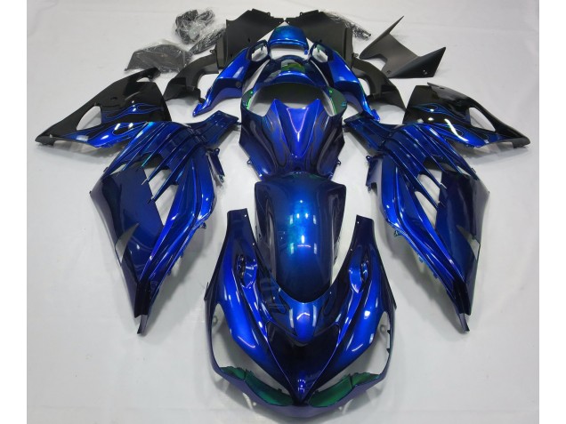 2012-2019 Ocean Blue Gloss Kawasaki ZX14R Fairings for Sale