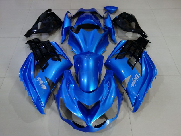 2012-2019 Vibrant Blue & Gloss Black Kawasaki ZX14R Fairings for Sale 2012-2019 Vibrant Blue & Gloss Black Kawasaki ZX14R Fairings for Sale
