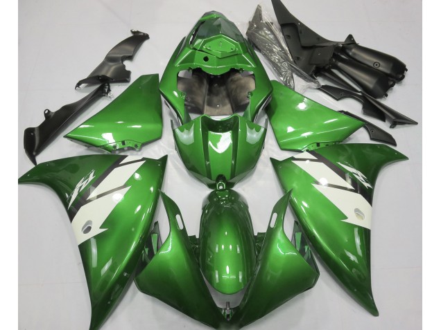 2013-2014 Gloss Green & White Yamaha R1 Fairings for Sale 2013-2014 Gloss Green & White Yamaha R1 Fairings for Sale