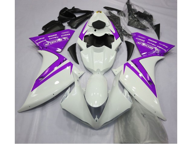 2013-2014 Gloss White and Purple Yamaha R1 Fairings for Sale 2013-2014 Gloss White and Purple Yamaha R1 Fairings for Sale