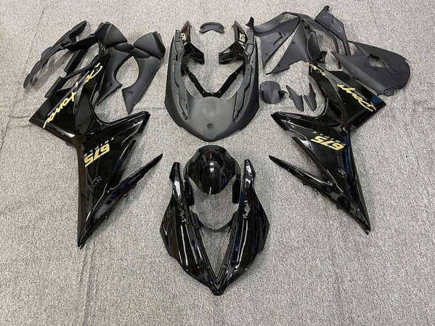 2013-2016 Gloss Black w Gold Triumph Daytona 675 Fairings for Sale 2013-2016 Gloss Black w Gold Triumph Daytona 675 Fairings for Sale