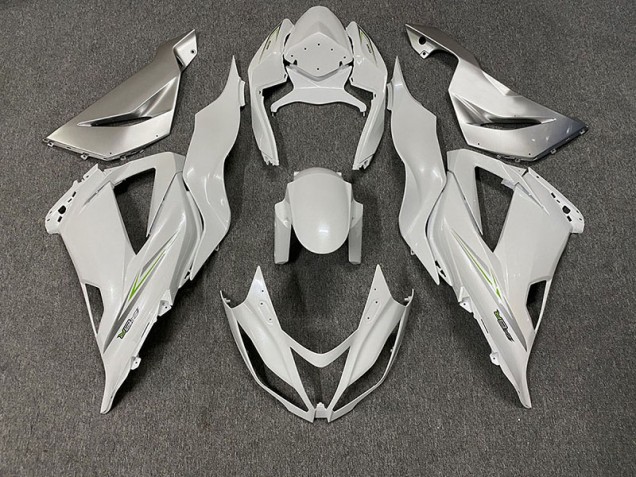 2013-2018 Pearl White Kawasaki ZX6R Fairings for Sale 2013-2018 Pearl White Kawasaki ZX6R Fairings for Sale