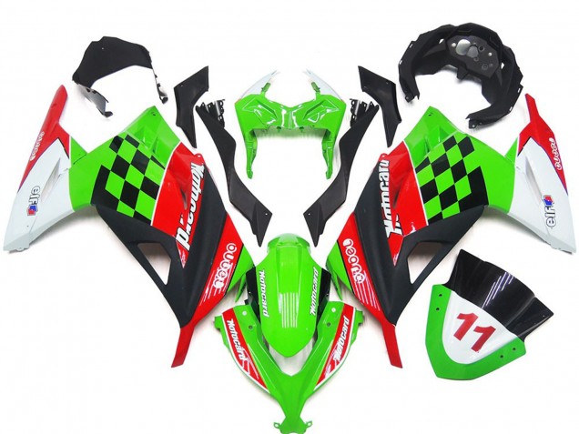 2013-2018 Red and Black Check Gloss Kawasaki Ninja 300 Fairings for Sale 2013-2018 Red and Black Check Gloss Kawasaki Ninja 300 Fairings for Sale
