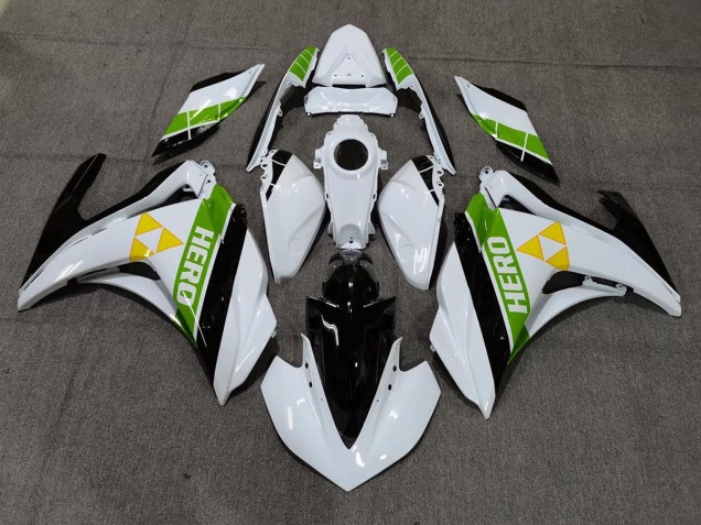 2015-2018 Gloss White Black and Green Yamaha R3 Fairings for Sale 2015-2018 Gloss White Black and Green Yamaha R3 Fairings for Sale