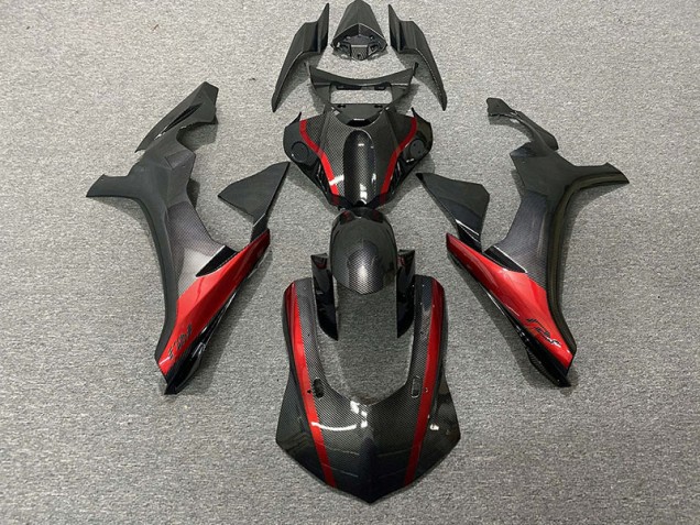 2015-2019 Carbon Fiber Style & Red Yamaha R1 Fairings for Sale 2015-2019 Carbon Fiber Style & Red Yamaha R1 Fairings for Sale