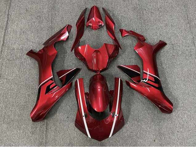 2015-2019 Deep Red & Black and White accents Yamaha R1 Fairings for Sale 2015-2019 Deep Red & Black and White accents Yamaha R1 Fairings for Sale